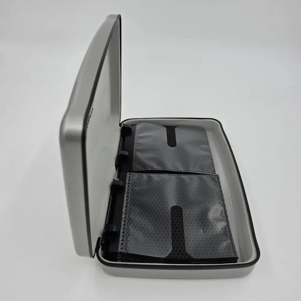CDProjects Silver Hard Shell CD DVD Holder - 58 Sleeves Included - Holds 60 +